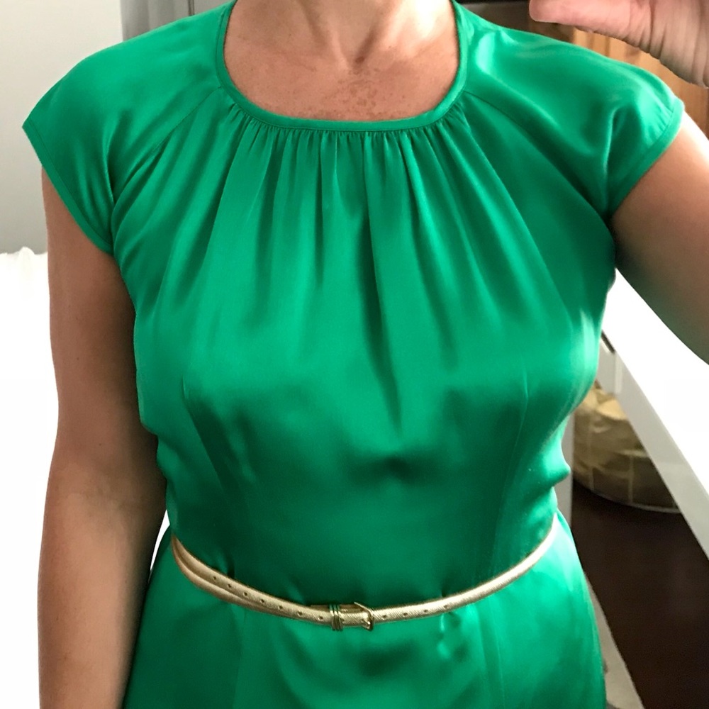 Emerald Green Silk Dress